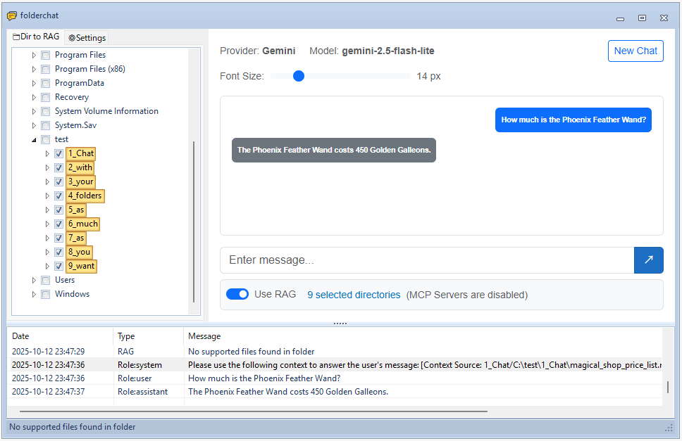 folderchat Screenshot